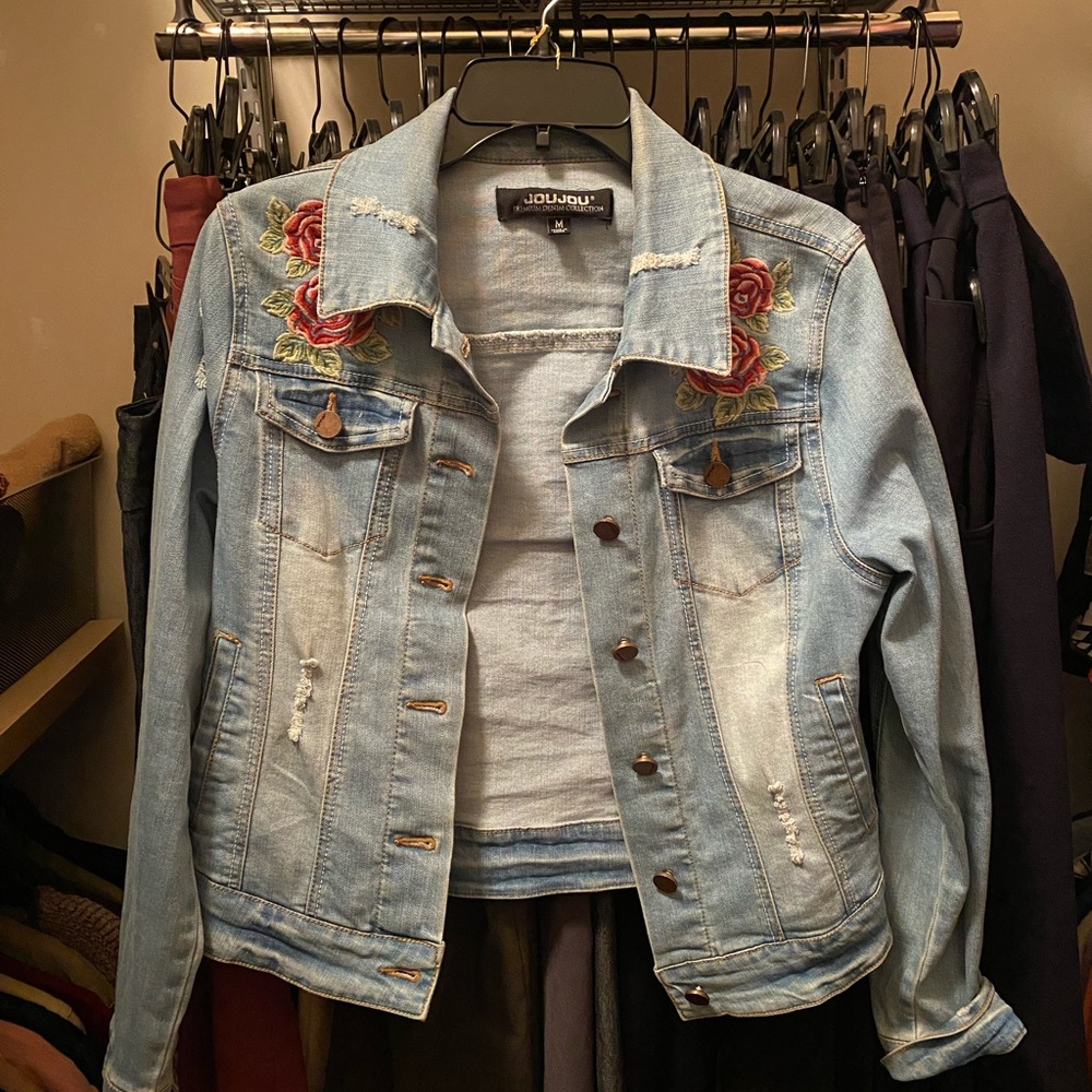 Floral Denim Jacket - Picture 2 of 7